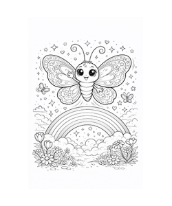 Ausmalbild Schmetterling 045