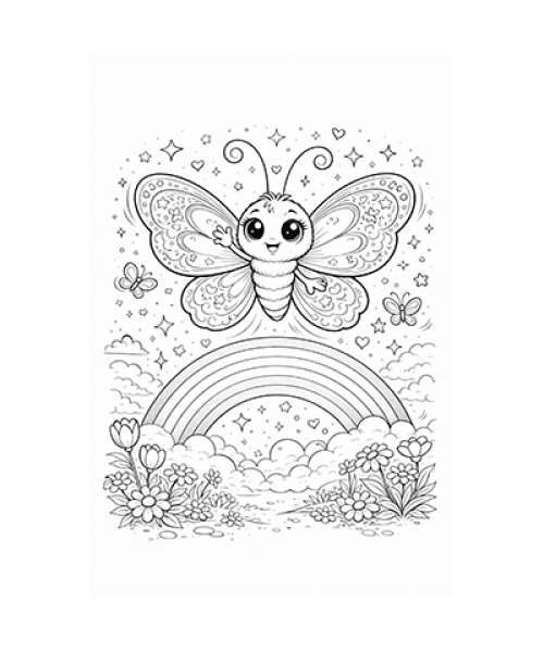 Ausmalbild Schmetterling 045