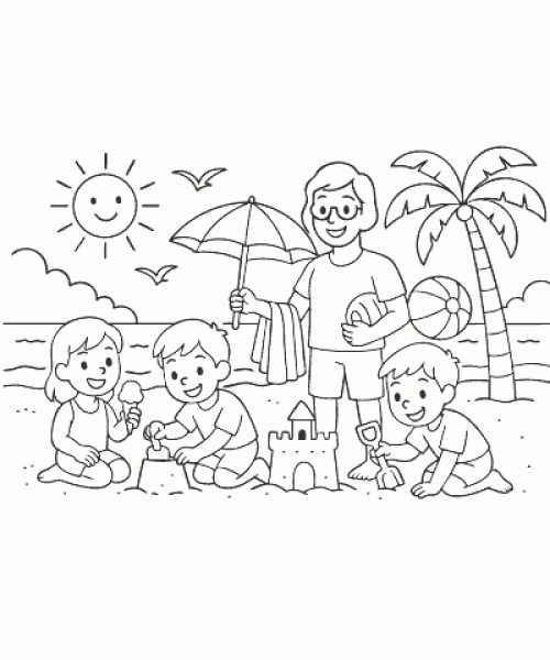 Ausmalbild Sommer 002