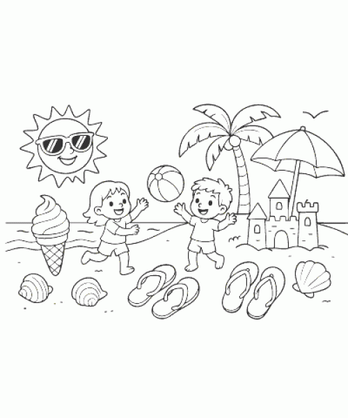 Ausmalbild Sommer 003