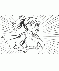 Ausmalbild Superheld 001