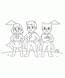 Ausmalbild Superheld 006