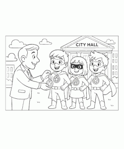 Ausmalbild Superheld 011