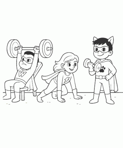 Ausmalbild Superheld 012