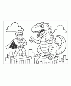 Ausmalbild Superheld 016