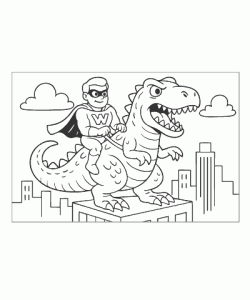 Ausmalbild Superheld 017