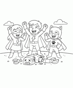 Ausmalbild Superheld 019