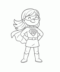 Ausmalbild Superheld 021