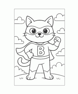 Ausmalbild Superheld 023