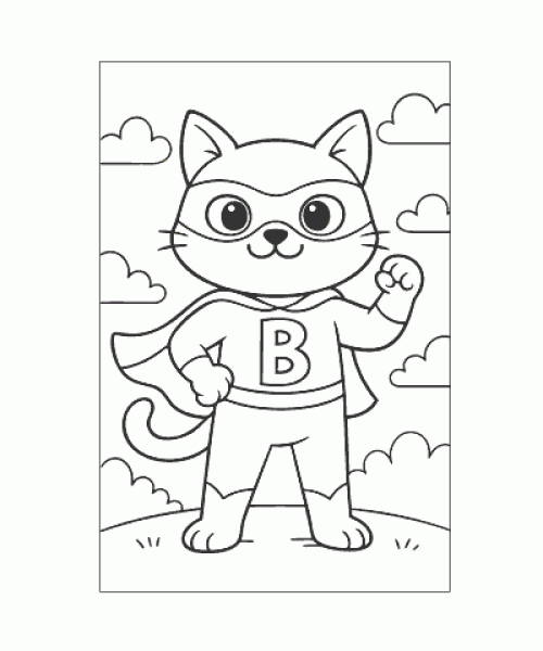 Ausmalbild Superheld 023