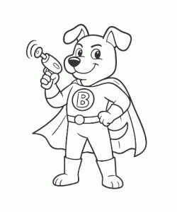 Ausmalbild Superheld 024