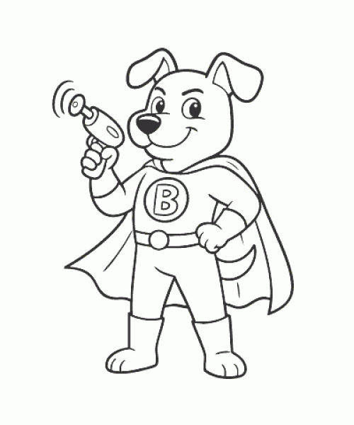 Ausmalbild Superheld 024