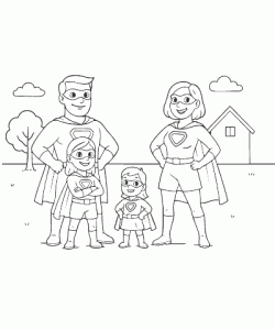 Ausmalbild Superheld 025