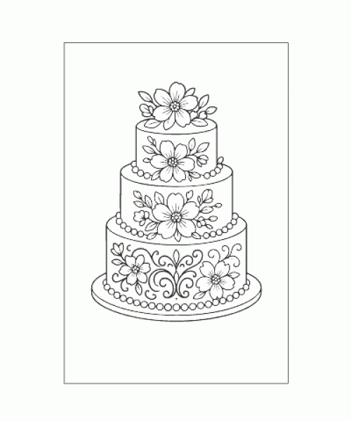 Ausmalbild-Torte-002