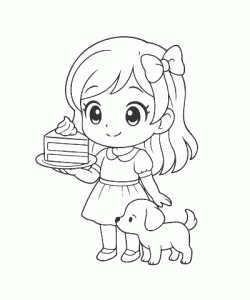 Ausmalbild Torte 008