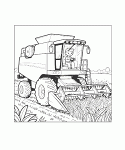 Ausmalbild Traktor 003