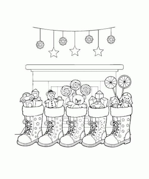 Ausmalbild Weihnachten 092