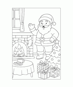 Ausmalbild Weihnachtsmann 003