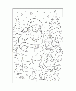 Ausmalbild Weihnachtsmann 006