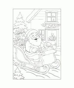 Ausmalbild Weihnachtsmann 007