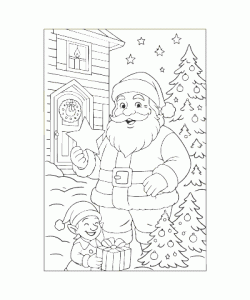 Ausmalbild Weihnachtsmann 009