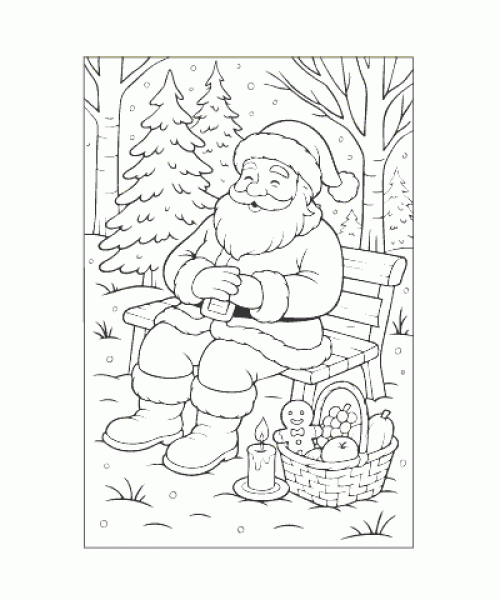 Ausmalbild Weihnachtsmann 010