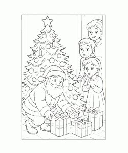 Ausmalbild Weihnachtsmann 011