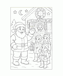 Ausmalbild Weihnachtsmann 012