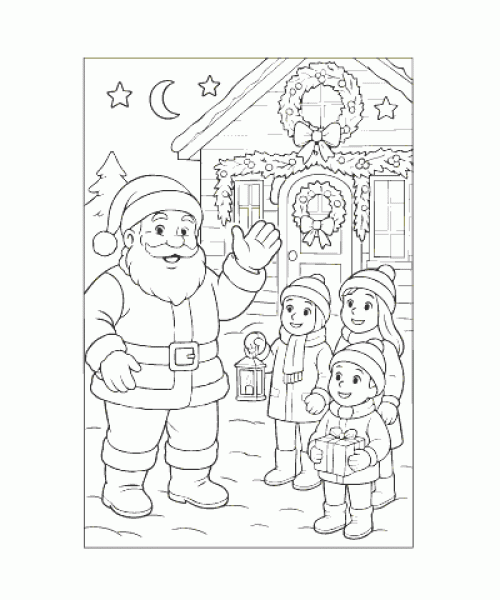 Ausmalbild Weihnachtsmann 012