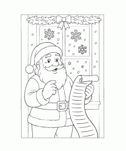 Ausmalbild Weihnachtsmann 013