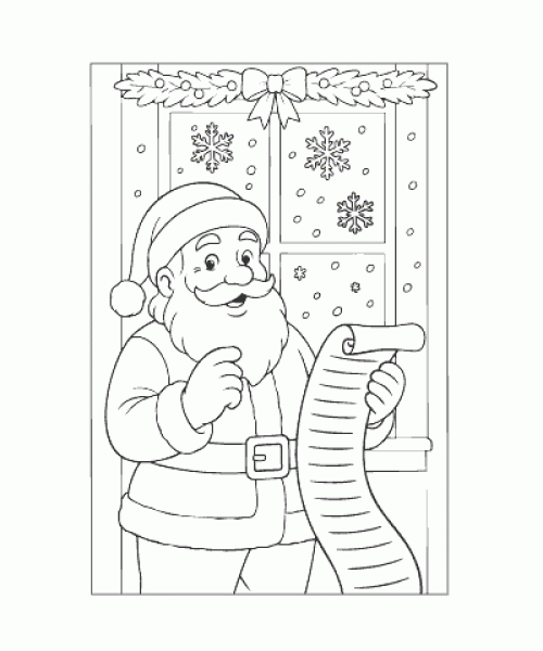 Ausmalbild Weihnachtsmann 013