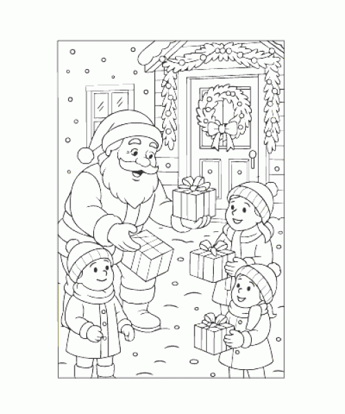 Ausmalbild Weihnachtsmann 015