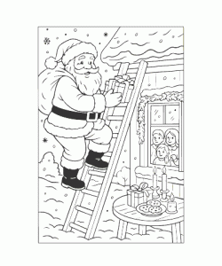 Ausmalbild Weihnachtsmann 018