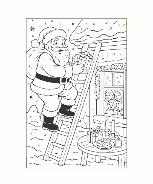 Ausmalbild Weihnachtsmann 018