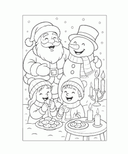 Ausmalbild Weihnachtsmann 019