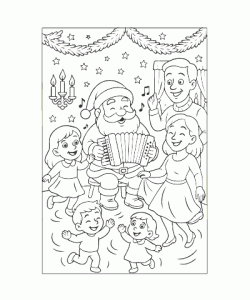 Ausmalbild Weihnachtsmann 022