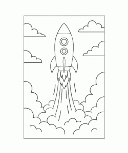 Ausmalbild Weltall 002