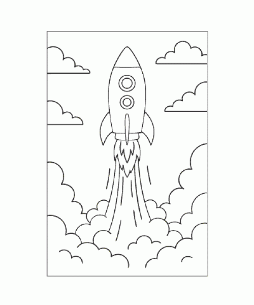 Ausmalbild Weltall 002