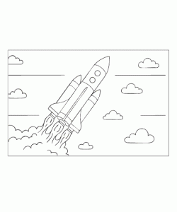 Ausmalbild Weltall 005