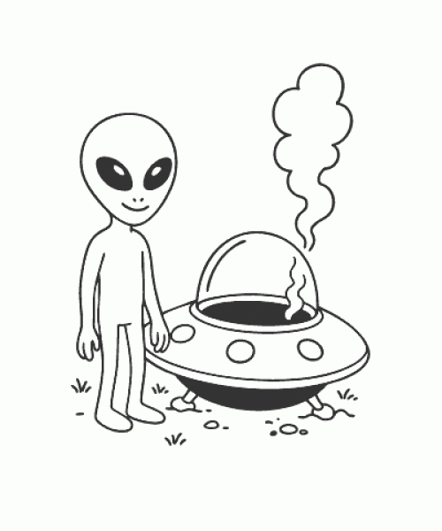 Ausmalbild Weltall 007