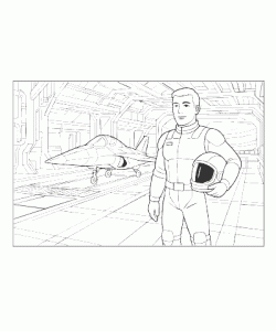 Ausmalbild Weltall 012