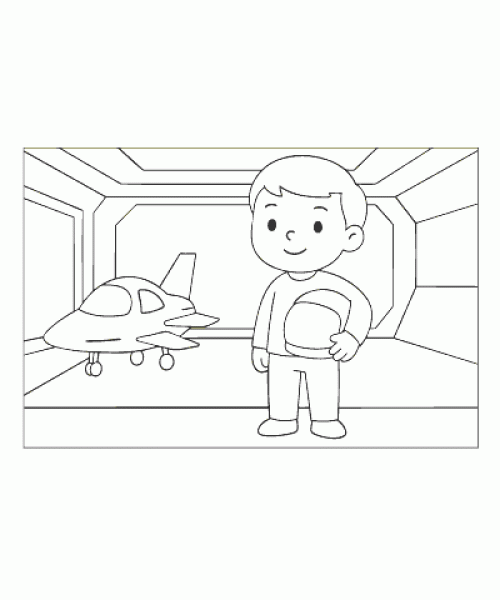 Ausmalbild Weltall 013