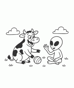 Ausmalbild Weltall 015