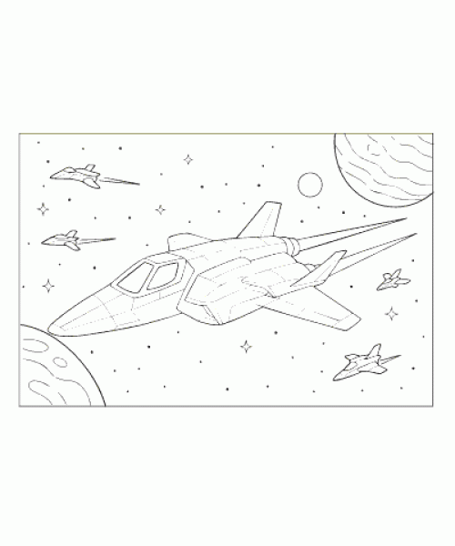 Ausmalbild Weltall 019