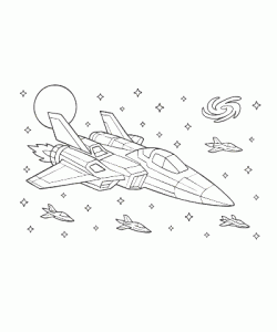 Ausmalbild Weltall 020