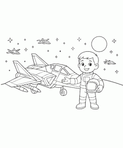 Ausmalbild Weltall 021