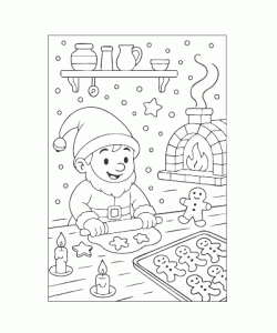 Ausmalbild Wichtel 004