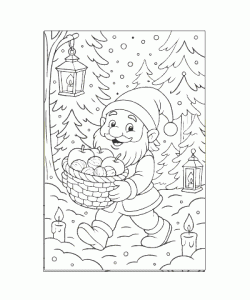 Ausmalbild Wichtel 005