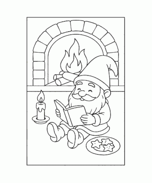 Ausmalbild Wichtel 006