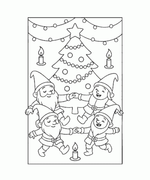 Ausmalbild Wichtel 007